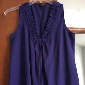 Purple sleeveless blouse